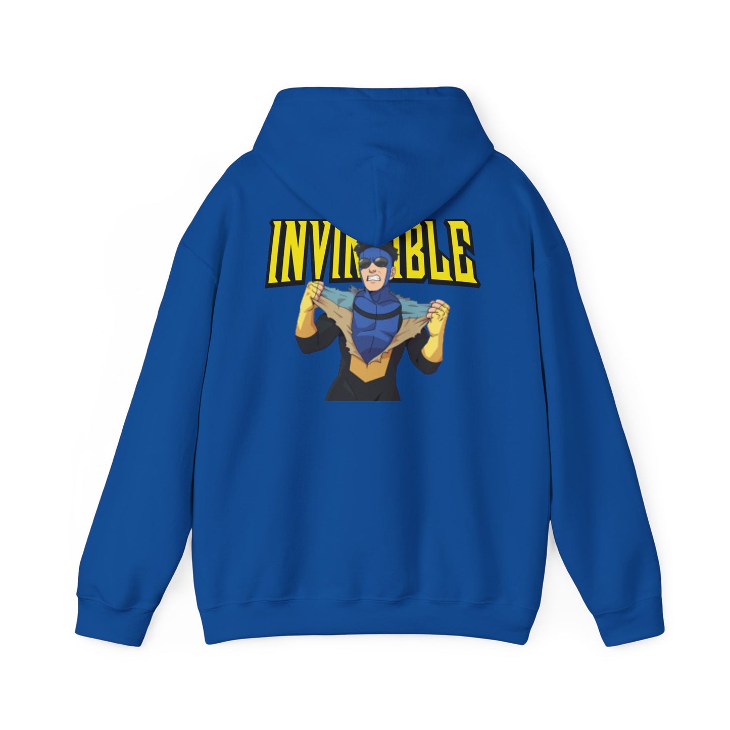 Invincible Comic Hero Hoodie — "INVINCIBLE" Graphic Pullover