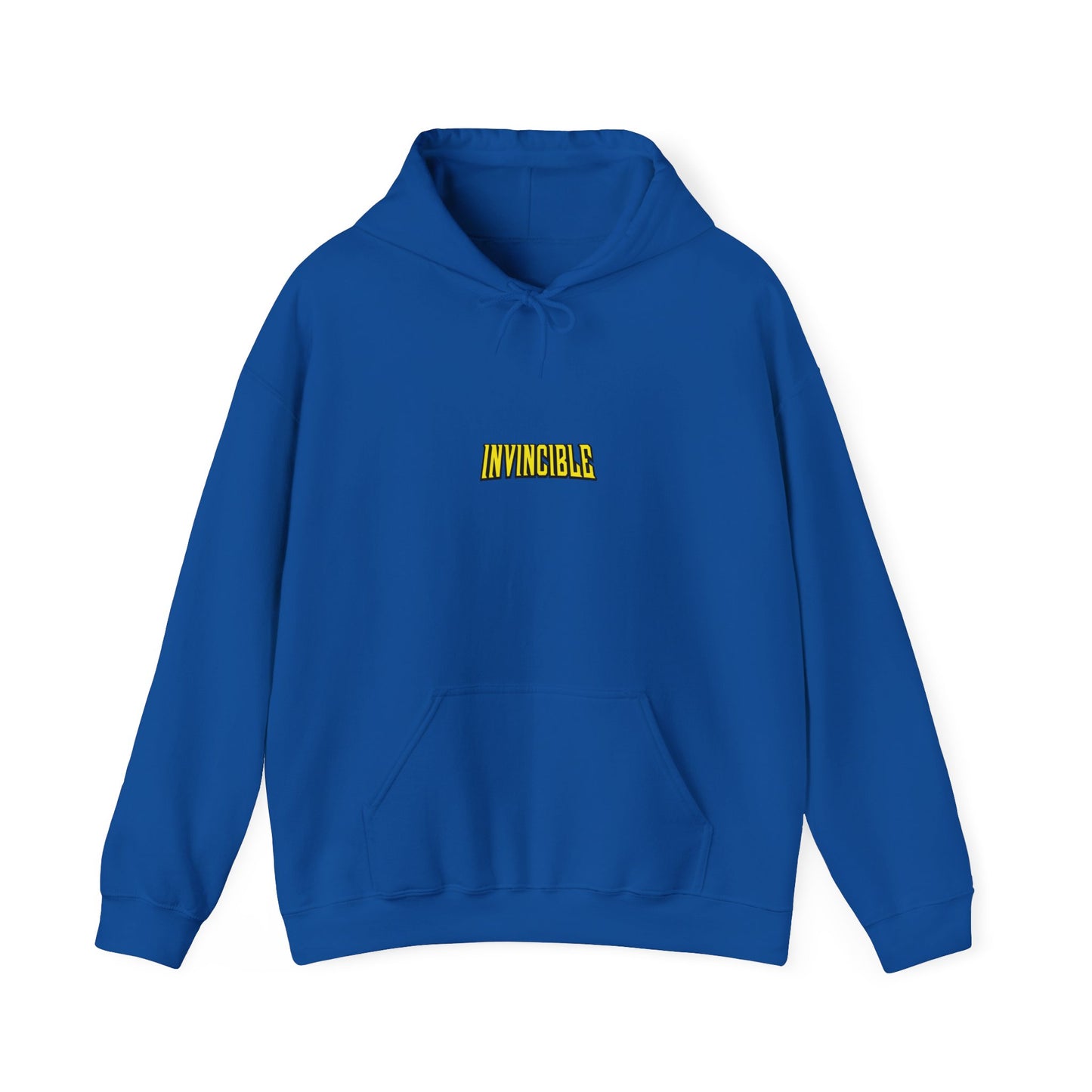 Invincible Comic Hero Hoodie — "INVINCIBLE" Graphic Pullover