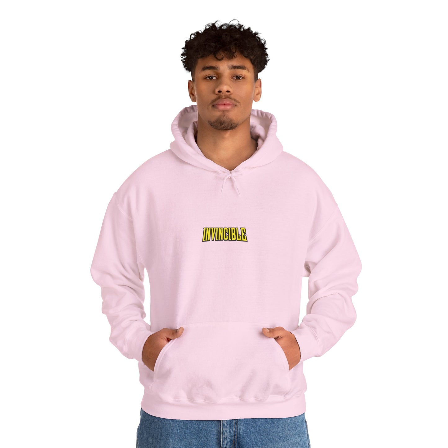 Invincible Comic Hero Hoodie — "INVINCIBLE" Graphic Pullover